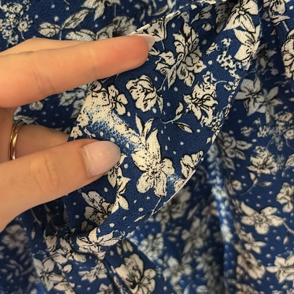 Blue Floral Midi Dress - Picture 5 of 6